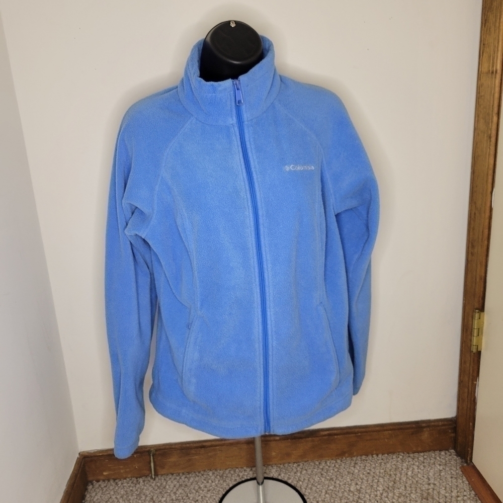 COLUMBIA Women’s Fleece Jacket Blue Size (Medium) Full-Zip - Excellent Condition